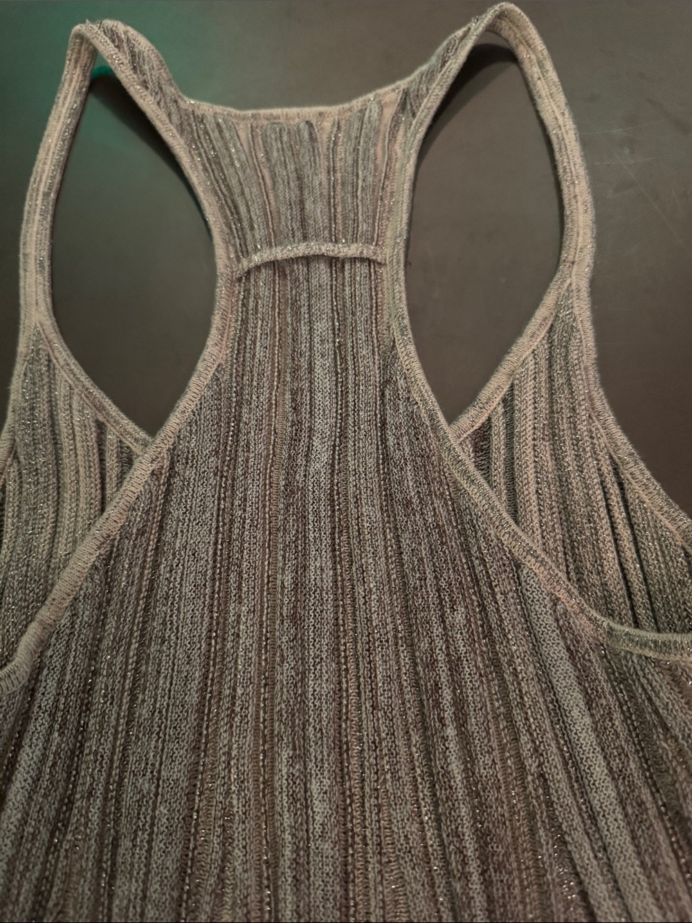 Free People Multicolor/Metallic Knit Striped Racerback Swing Dress - Picture 4 of 4